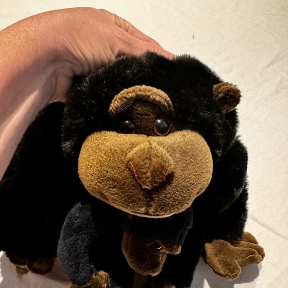 Kohl’s Cares Gorilla Mother & Child Plush Black Brown Soft 10"Seated great shape - Picture 2 of 6